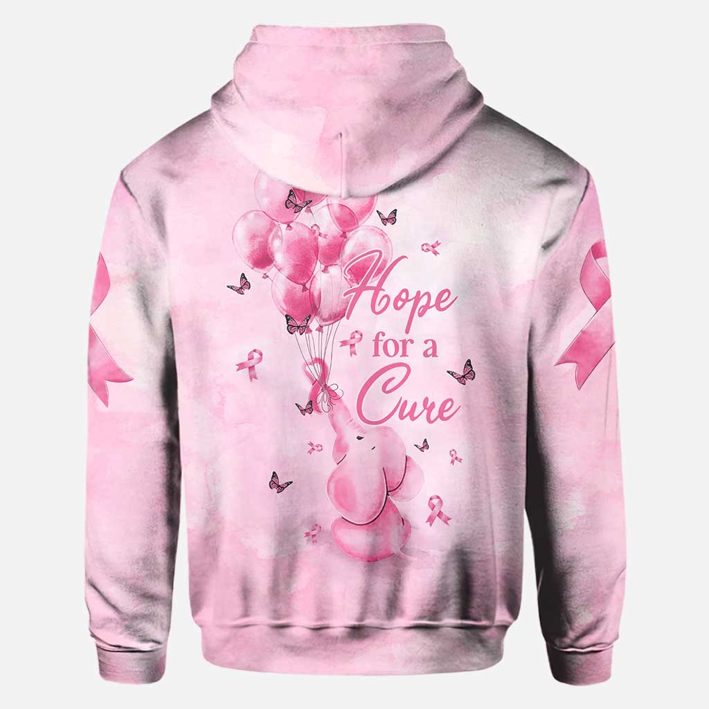 Hoffnung auf Heilung Elefant - T-Shirt und Hoodie zur Sensibilisierung für Brustkrebs 0822