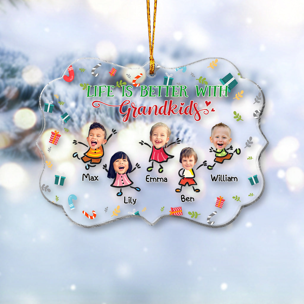 Life Is Better With Grandkids - Personalized Grandma Ornament