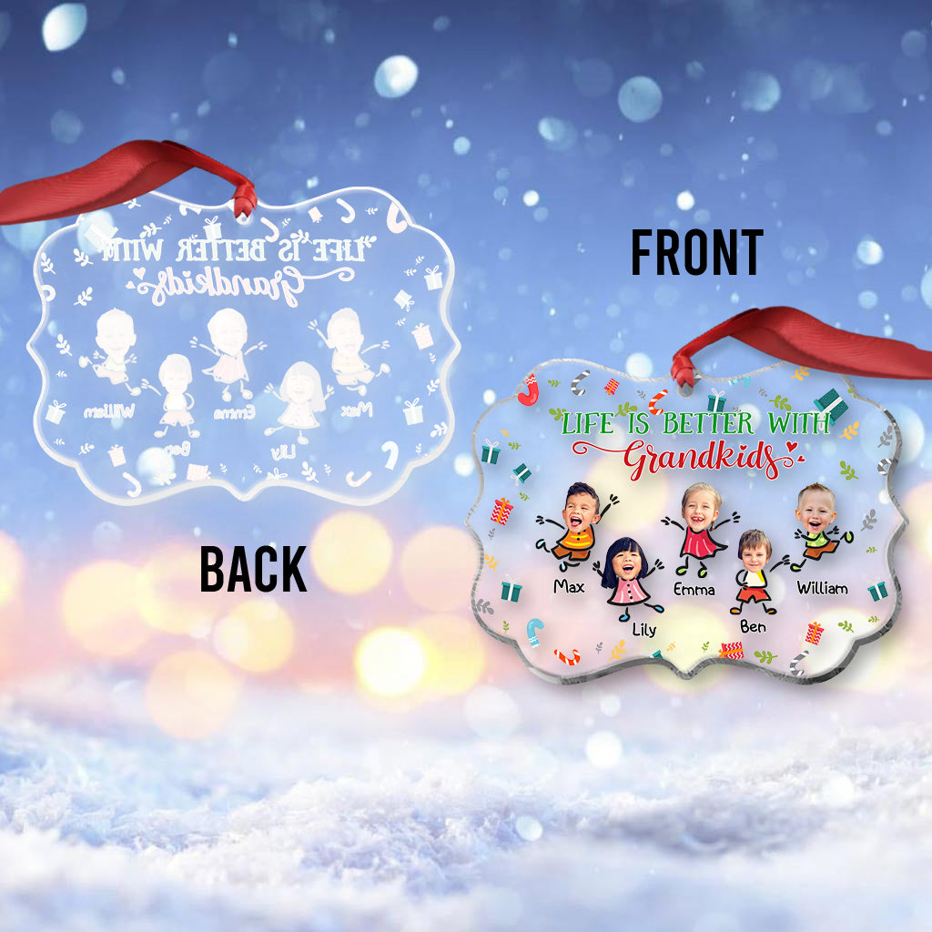 Life Is Better With Grandkids - Personalized Grandma Ornament