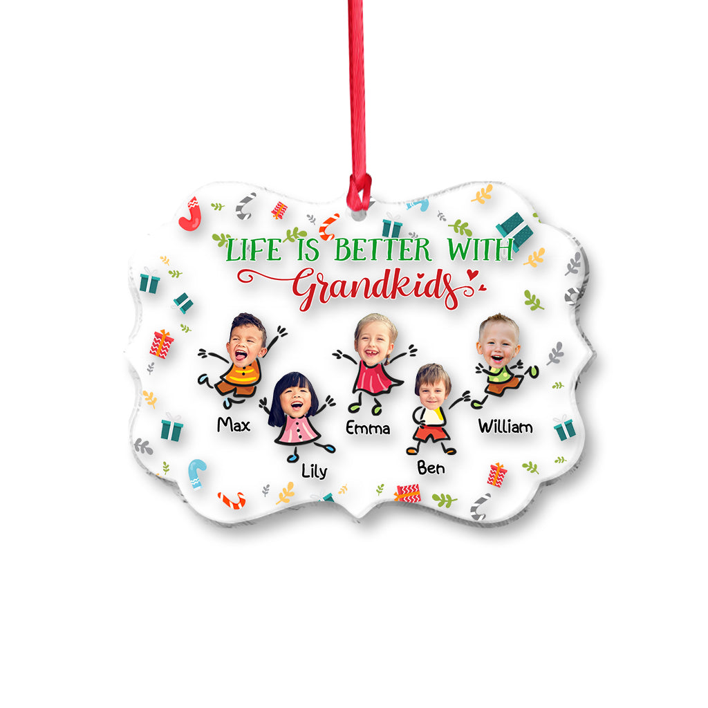 Life Is Better With Grandkids - Personalized Grandma Ornament