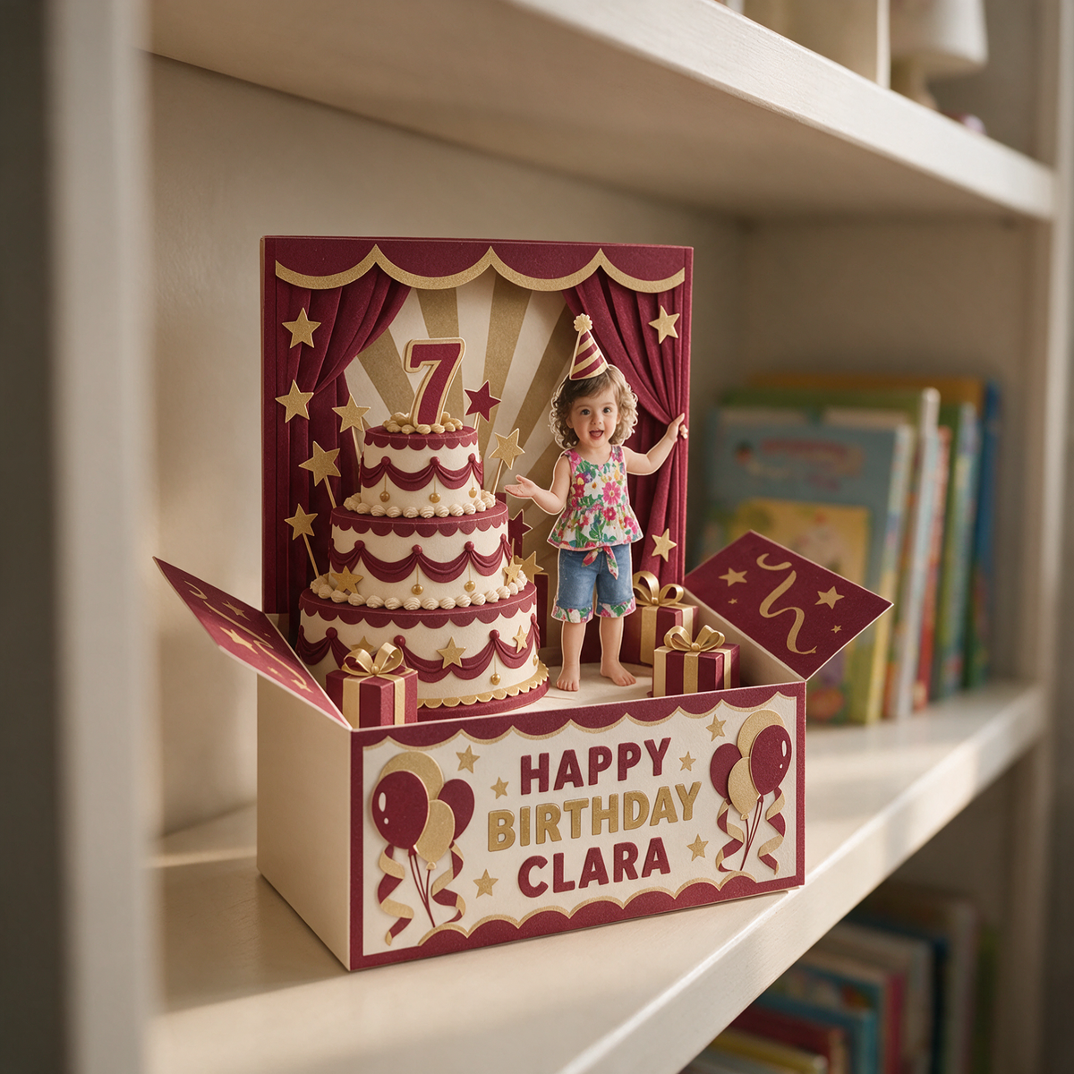 Carte Pop-Up Personnalisée pour Anniversaire