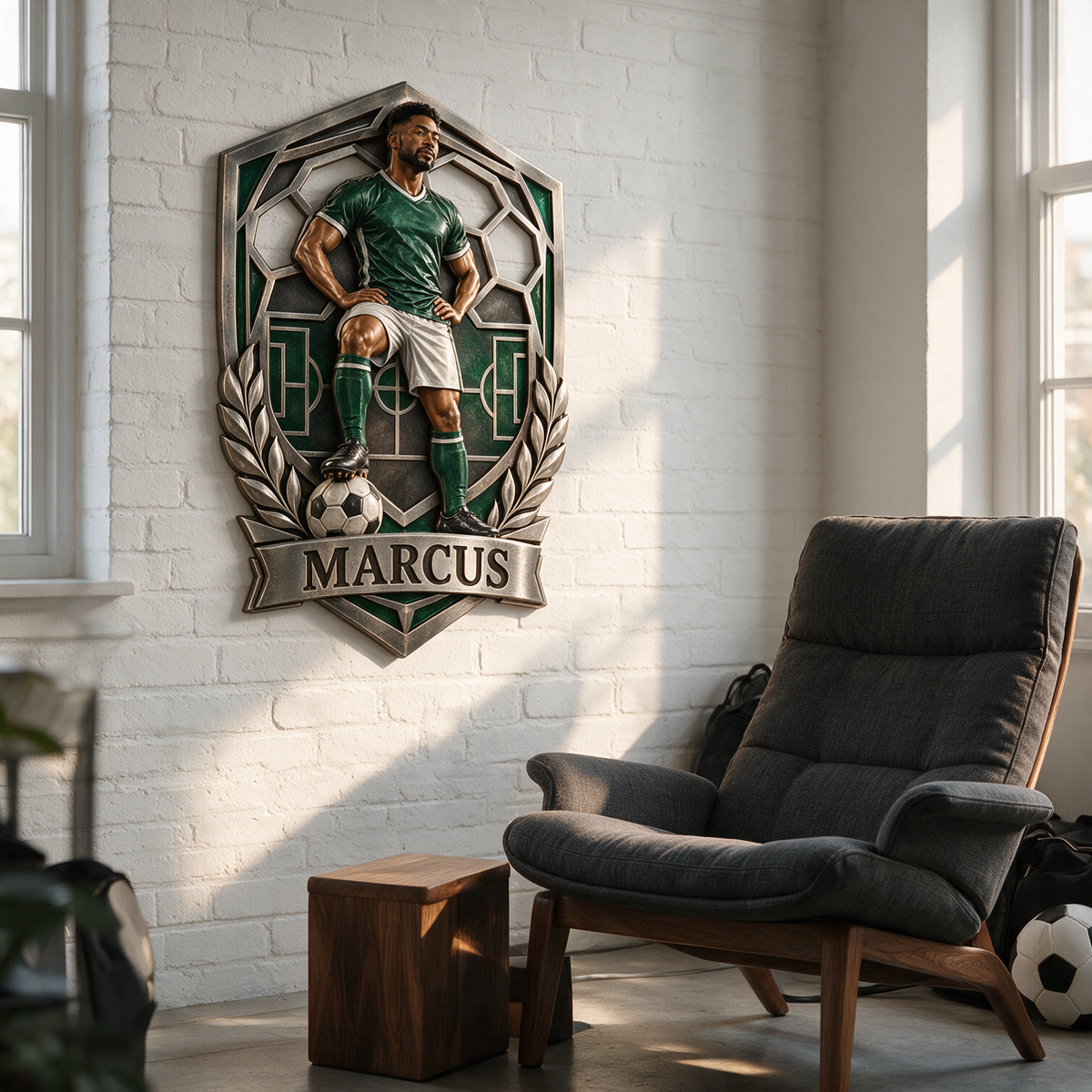 Personalisierte 3D-gedruckte Metalltafel mit Foto - Geschenk für junge Männer