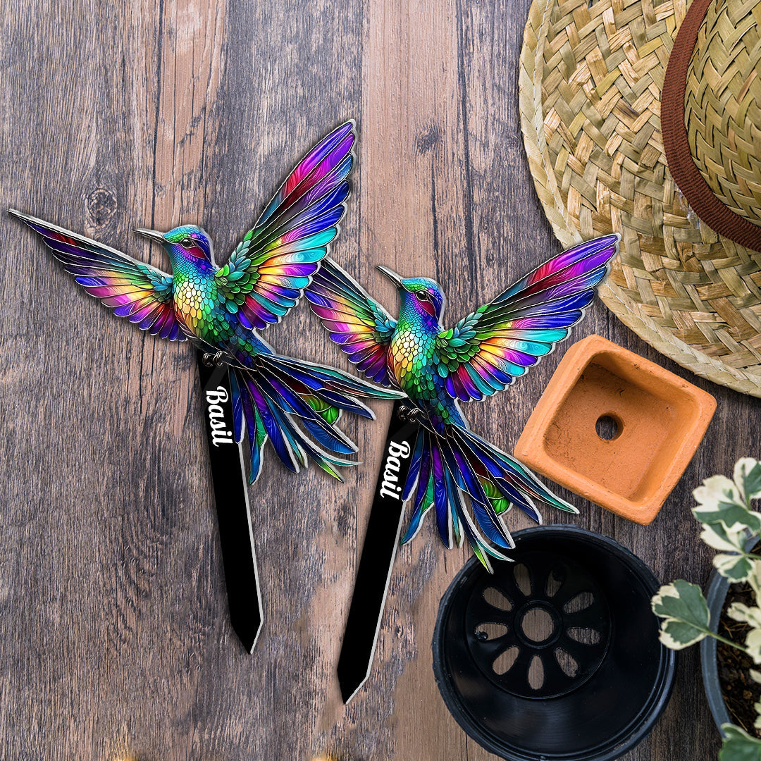 Stunning Hummingbird, Bee, Butterfly... - Personalized Gardening Plant Marker Stake
