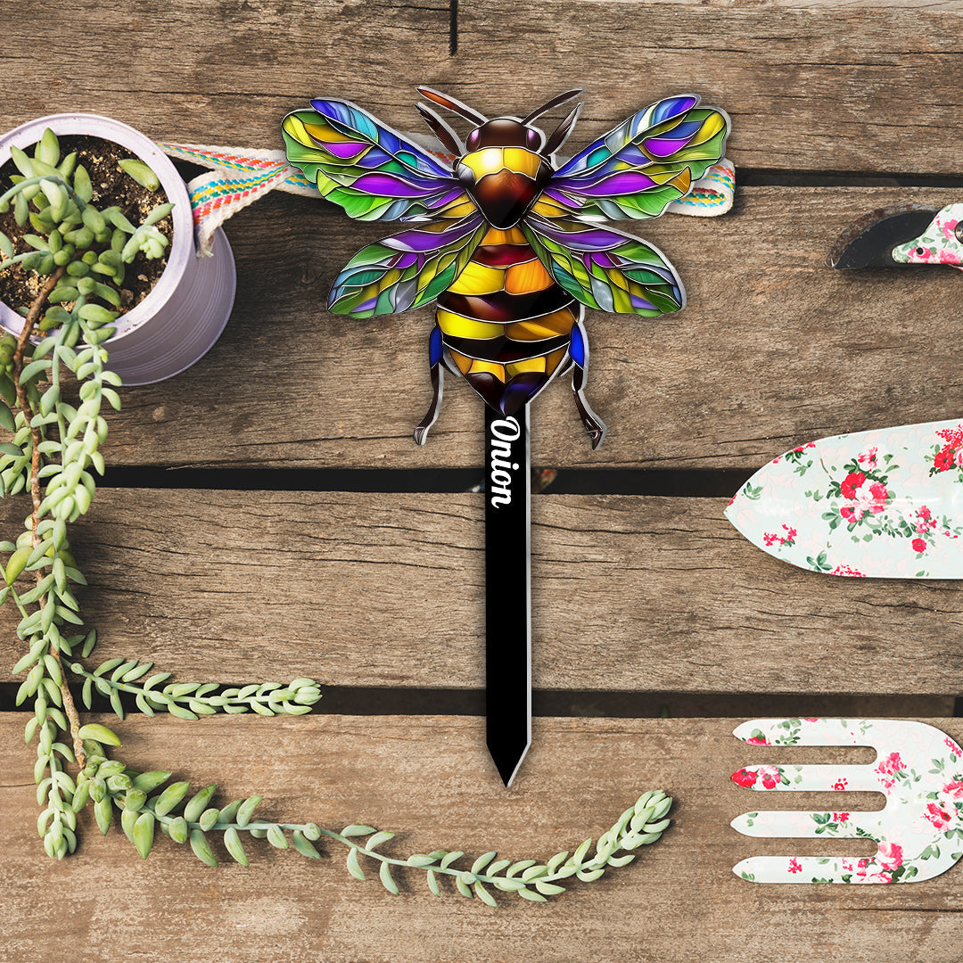 Stunning Hummingbird, Bee, Butterfly... - Personalized Gardening Plant Marker Stake
