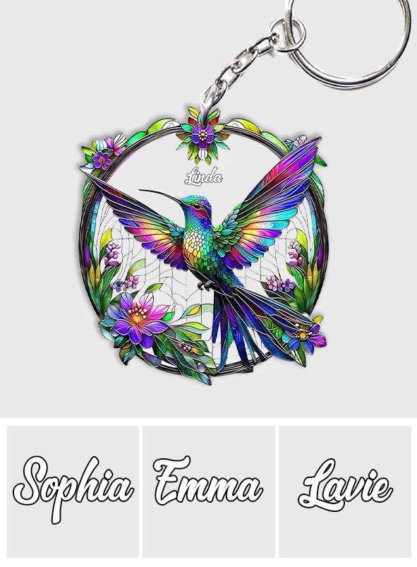 Magnifique porte-clés colibri personnalisé