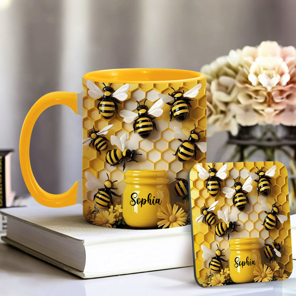 Gardening Stunning Bee - Personalized Gardening Accent Mug