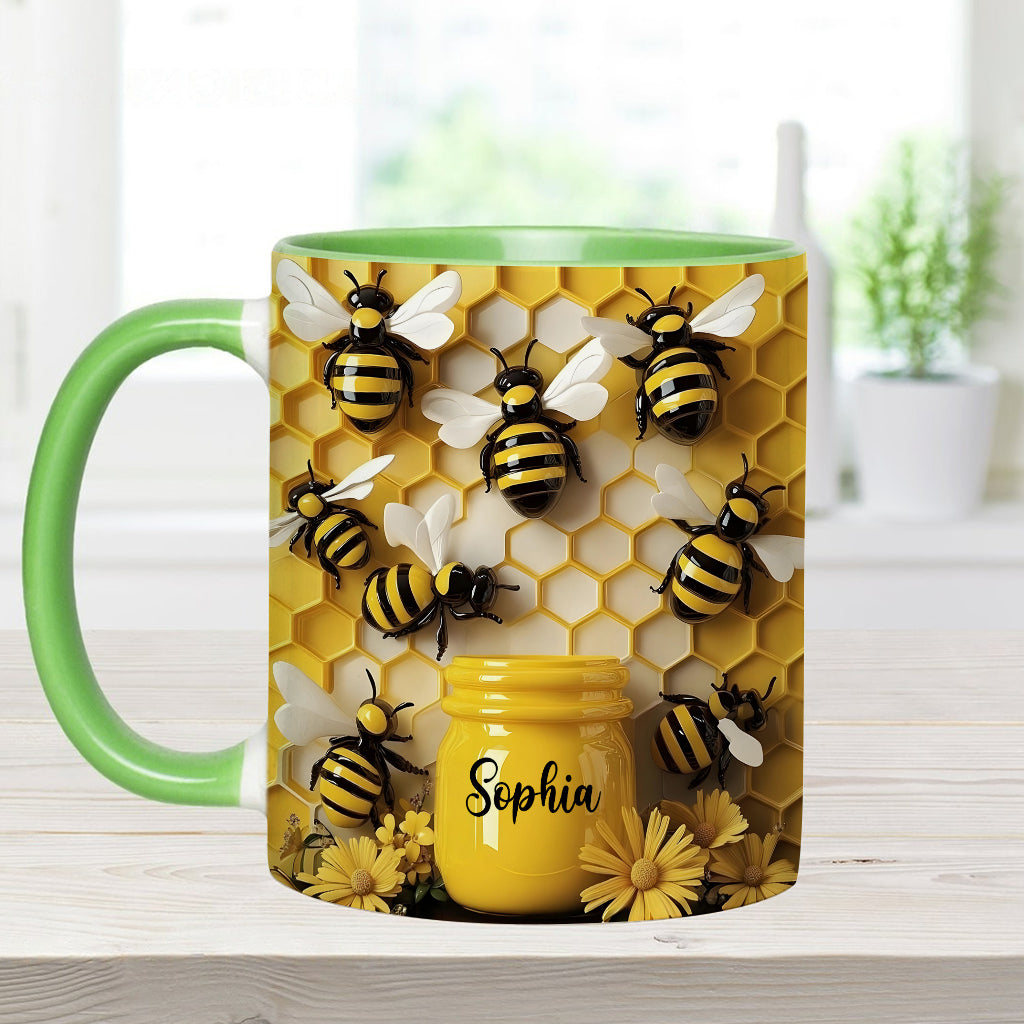 Gardening Stunning Bee - Personalized Gardening Accent Mug