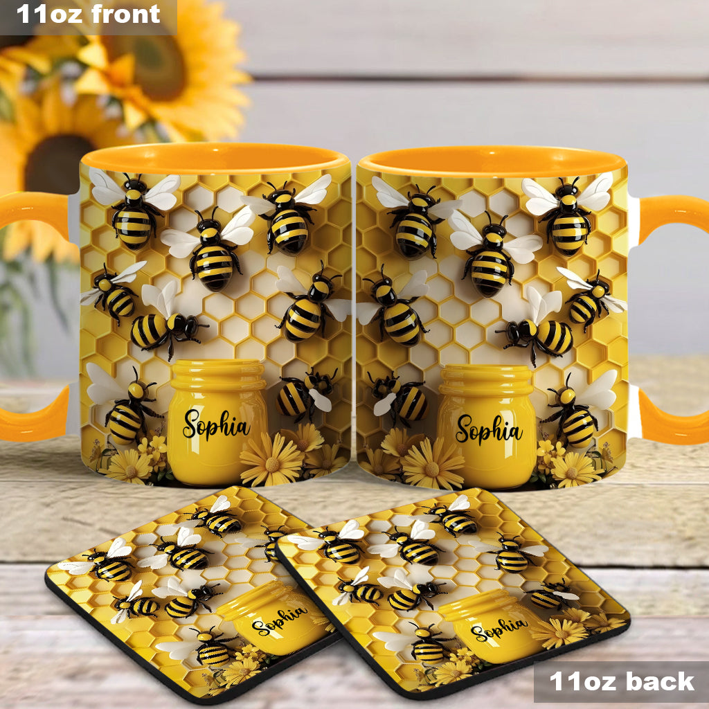 Gardening Stunning Bee - Personalized Gardening Accent Mug