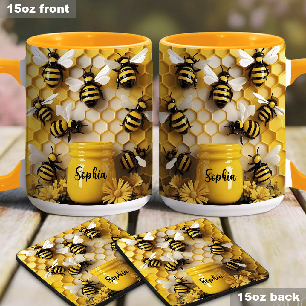 Gardening Stunning Bee - Personalized Gardening Accent Mug