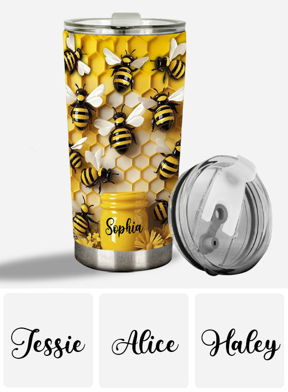 Atemberaubender Bienen-Becher – personalisierter Gartenbecher