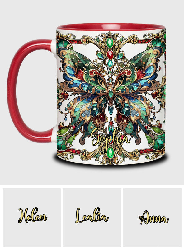Wunderschöner Schmetterling – personalisierte Tasse mit Schmetterlingsmotiv