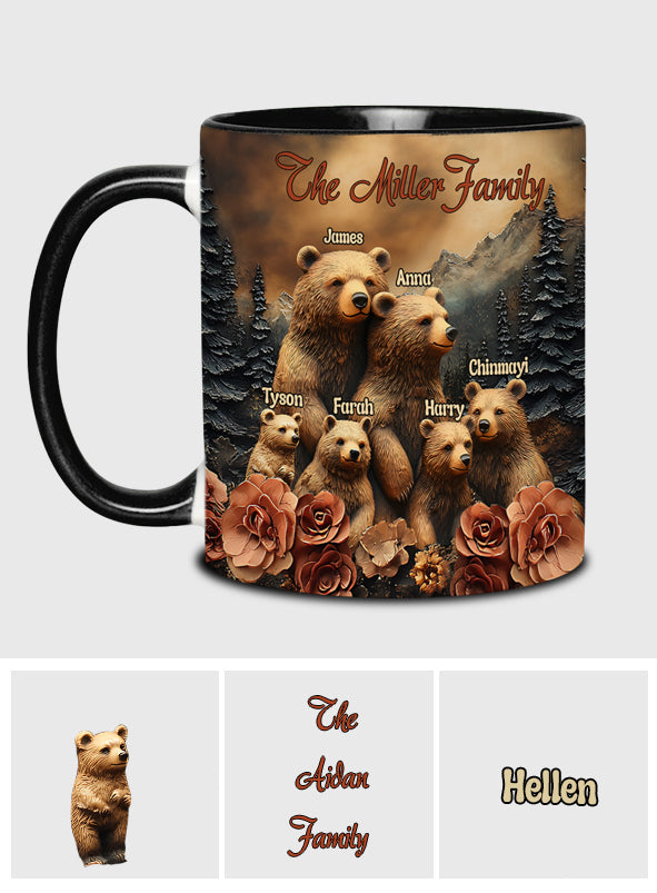 Bärenfamilie - Personalisierte Tasse mit Familienmotiv