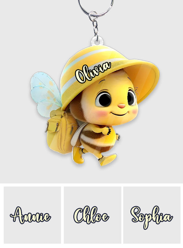 Porte-clés enfant personnalisé « Bébé Abeille Mignonne »