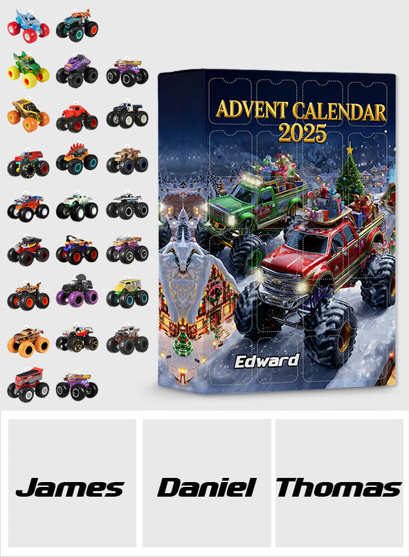 Monster Crusher - Personalisierter Adventskalender für Kinder mit Ornamenten