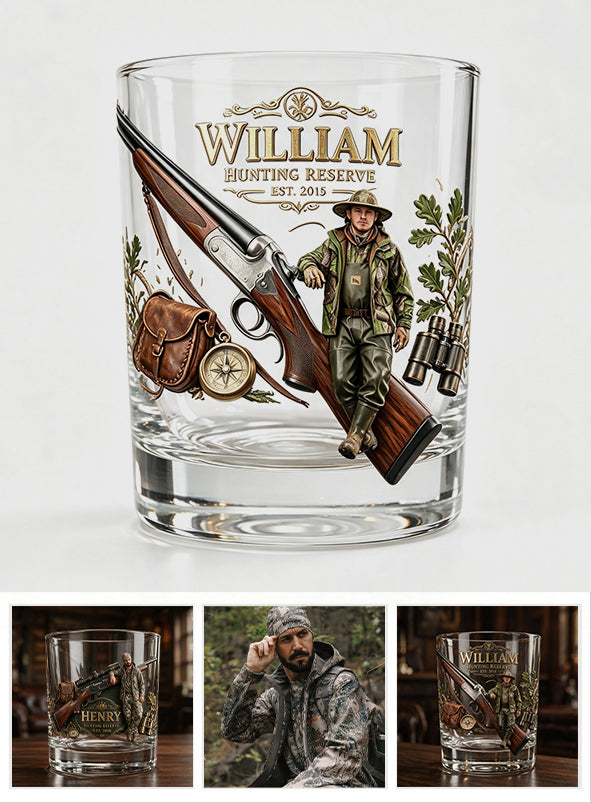 Love Hunting - Personalisierbares Jagd-Whiskeyglas