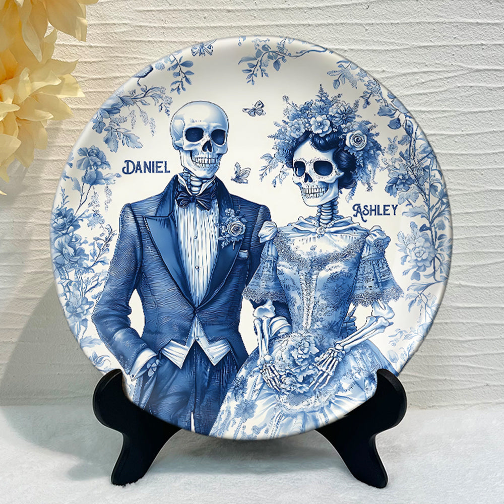 Until Death Do Us Part - Personalized Couple Ceramic Round Plate