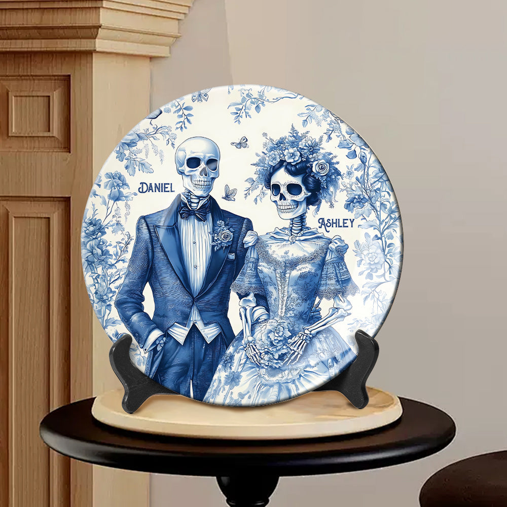 Until Death Do Us Part - Personalized Couple Ceramic Round Plate