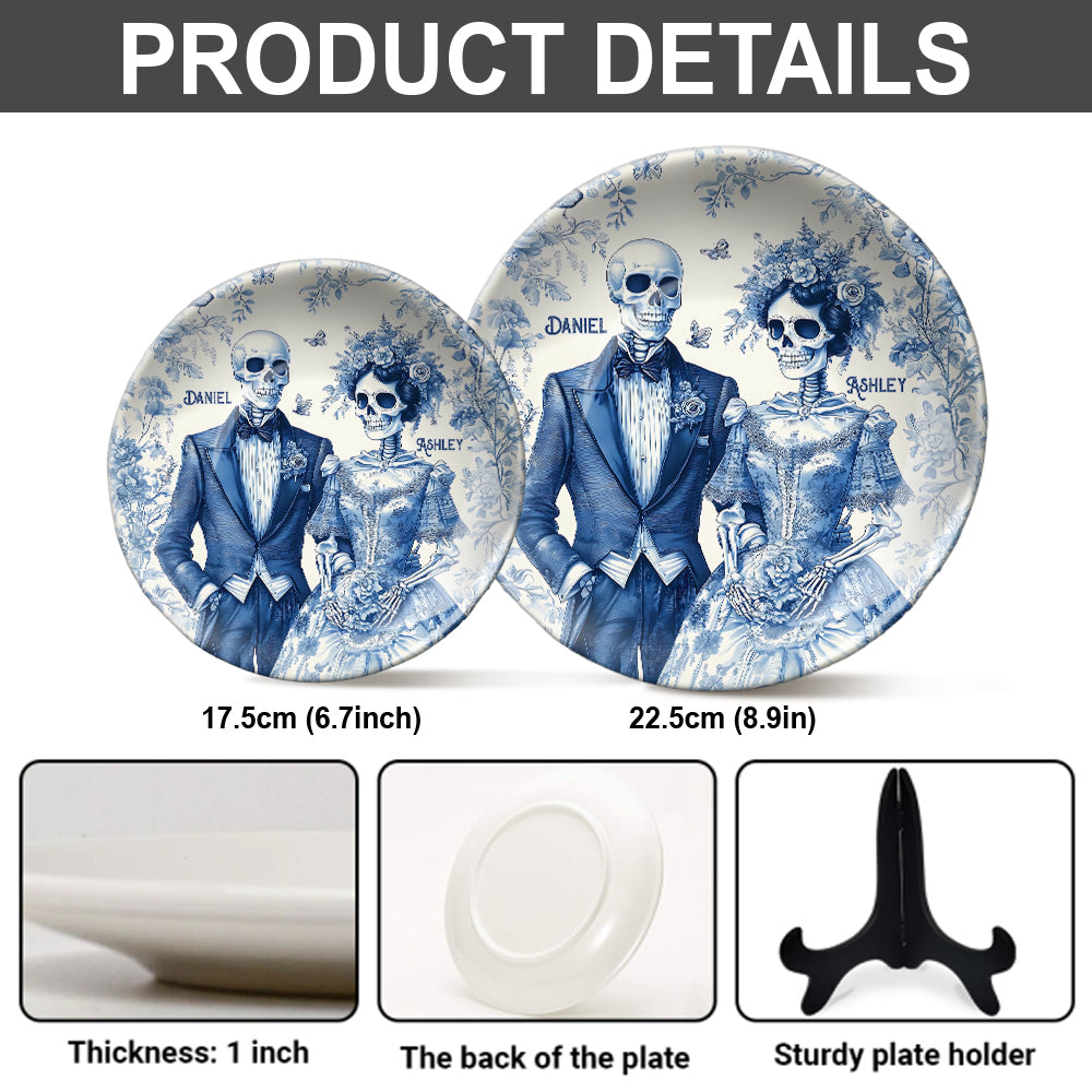 Until Death Do Us Part - Personalized Couple Ceramic Round Plate