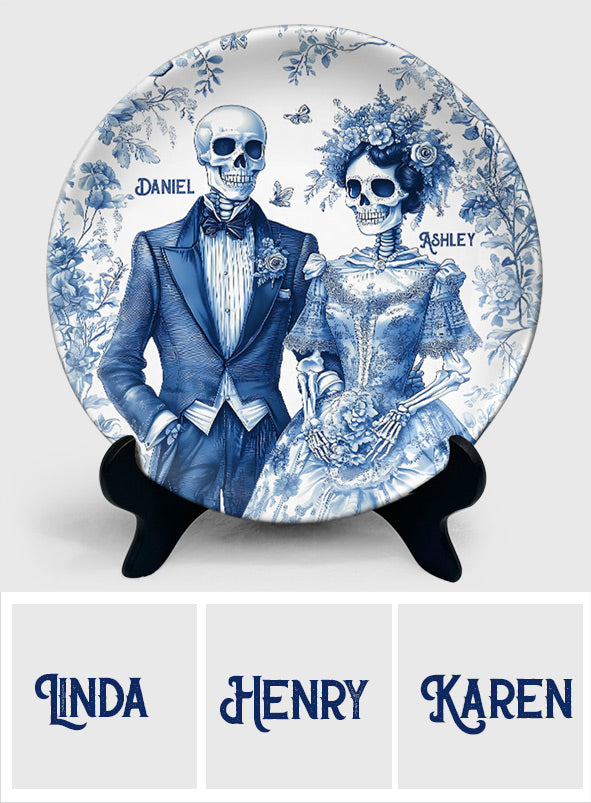 Until Death Do Us Part - Personalized Couple Ceramic Round Plate