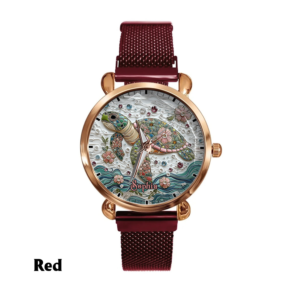 Beautiful Turtle - Personalized Turtle Women Hand Watch
