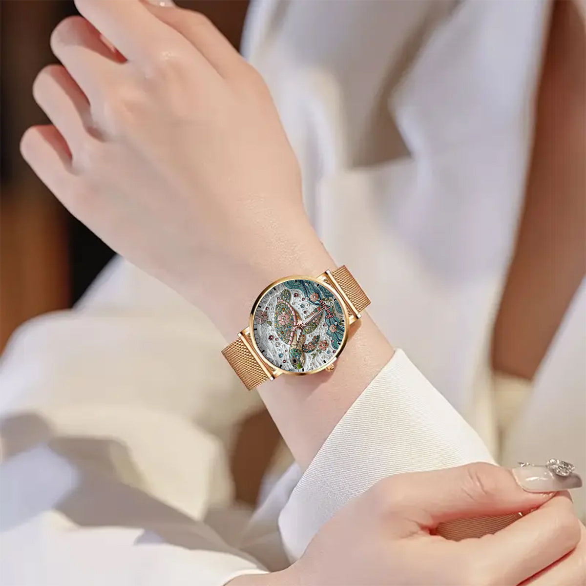Beautiful Turtle - Personalized Turtle Women Hand Watch