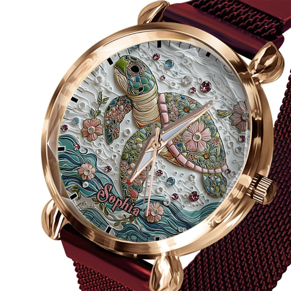 Beautiful Turtle - Personalized Turtle Women Hand Watch