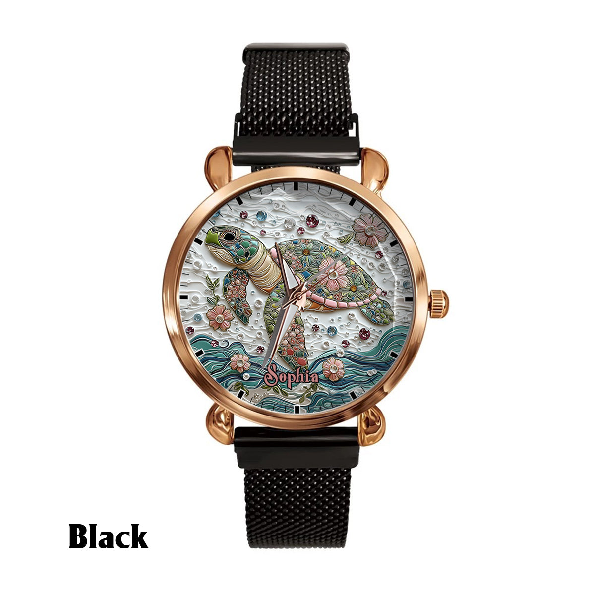 Beautiful Turtle - Personalized Turtle Women Hand Watch