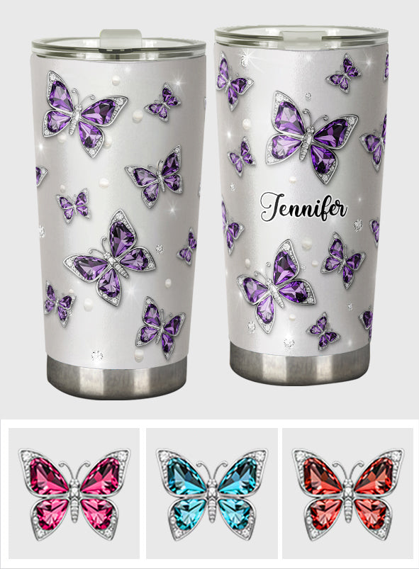 Gobelet papillon personnalisé « J’adore les papillons »