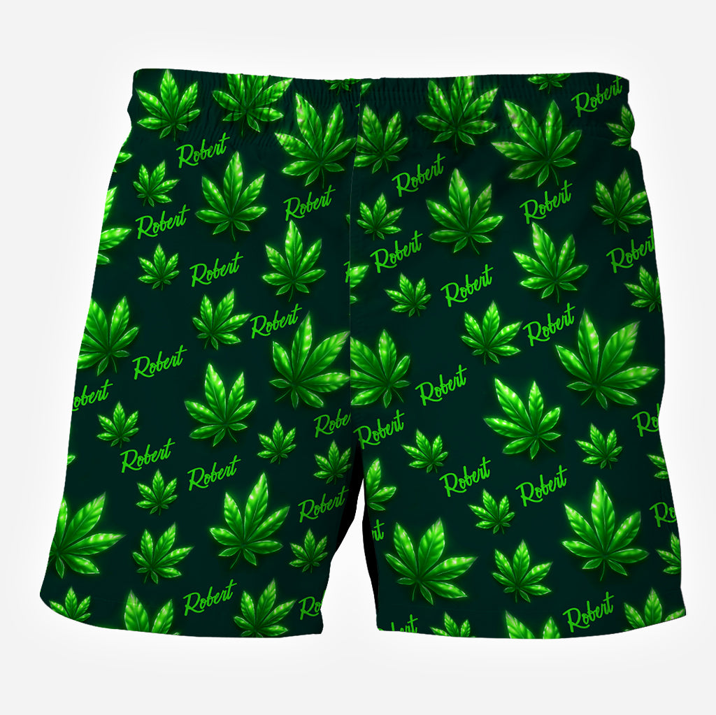 Let's Get High - Personalized Weed Hawaiian Shirt & Men Shorts