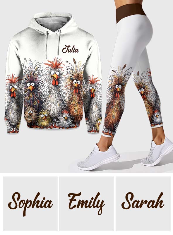 Niedliches Huhn – Personalisierter Hühner-Hoodie und Leggings