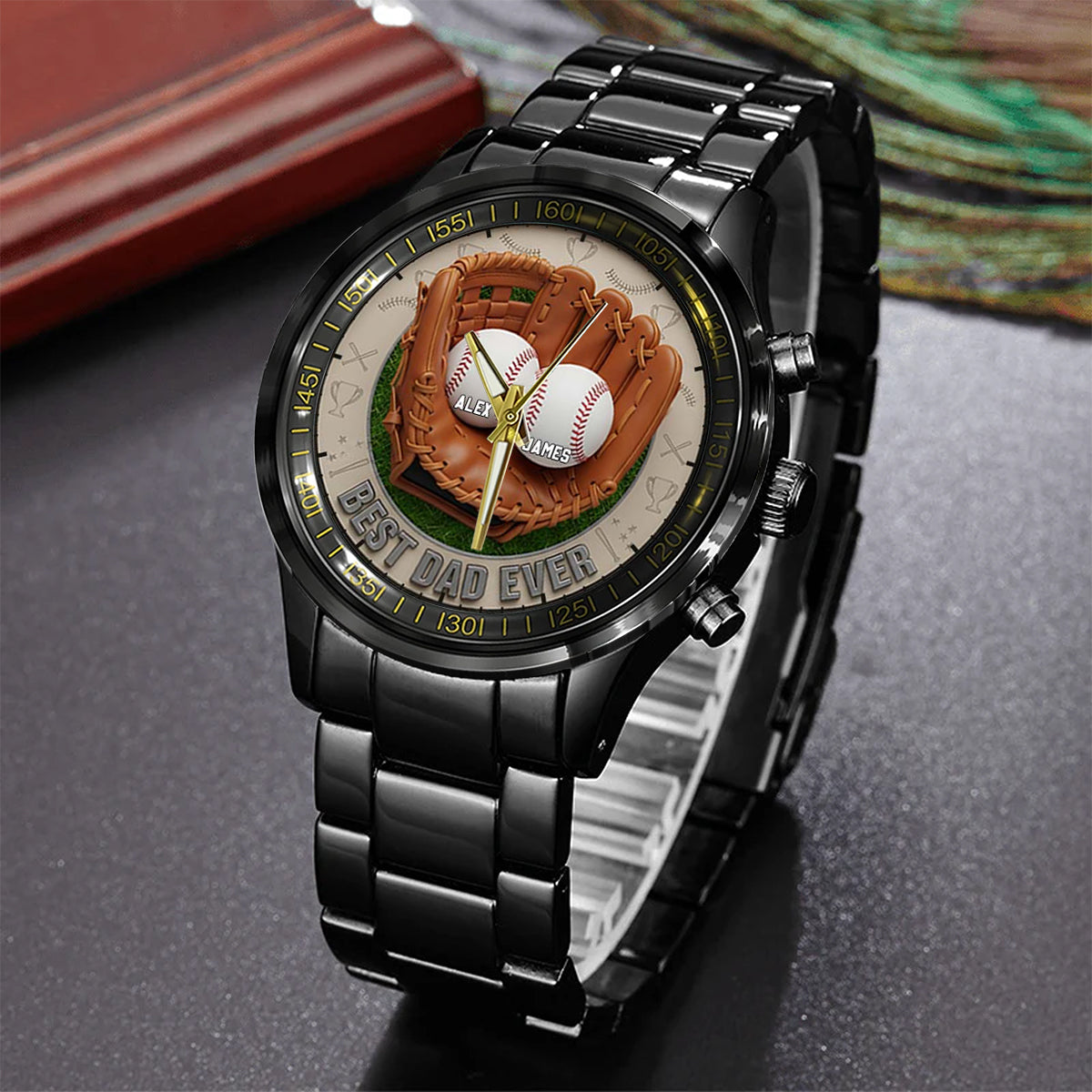 We Caught The Best Dad Baseball, Softball - Personalized Father Hand Watch