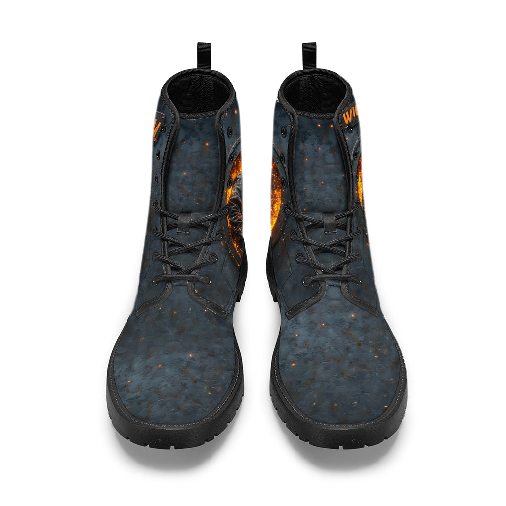 Gift For Welder Man - Personalized Welder Leather Boots