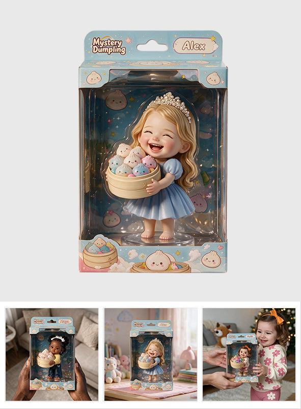 Funny Mystery Dumpling Gift For Kid - Personalized Kid Acrylic Display Box