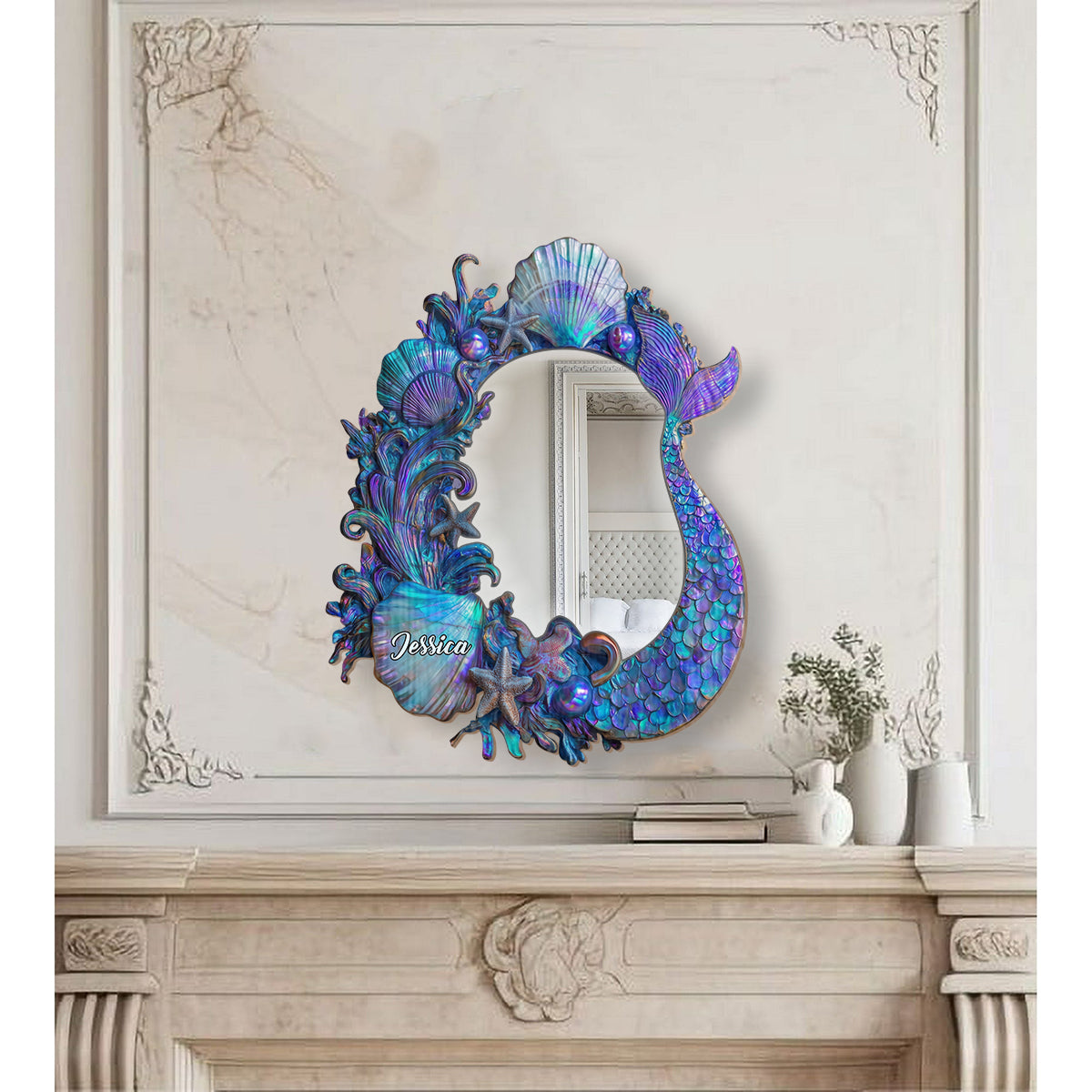 Ocean's Breath - Personalized Sea Lover Wall Hanging Mirror