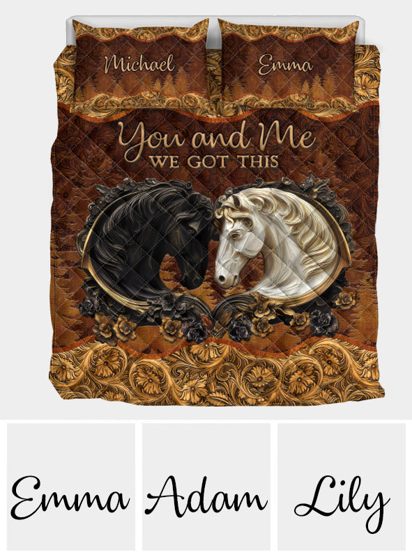 You & Me We Got This - Personalized Couple Quilt Set