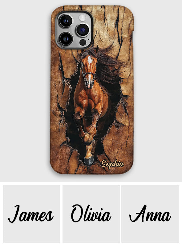 Horse Lovers - Personalized Horse Full Print Phone Case