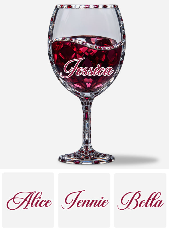 Juste une fille qui aime le vin - Plaque en acrylique personnalisée en forme de vin