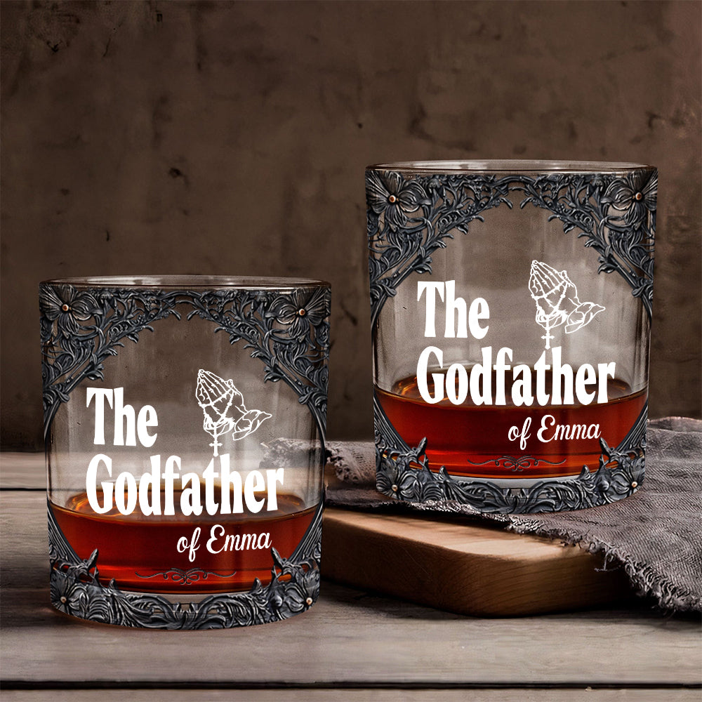 The Godfather, Special Godparent Gift - Personalized Father Whiskey Glass