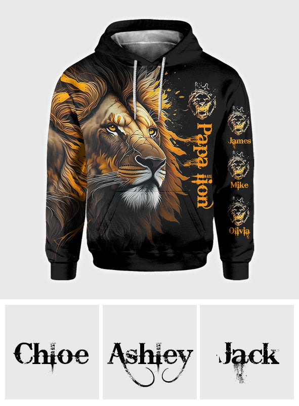 Papa Lion - Personalized Father All Over Shirt