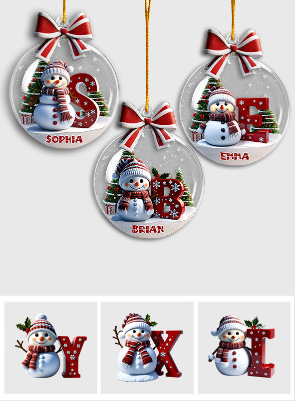 Frohe Weihnachten – Personalisierter transparenter Familienschmuck