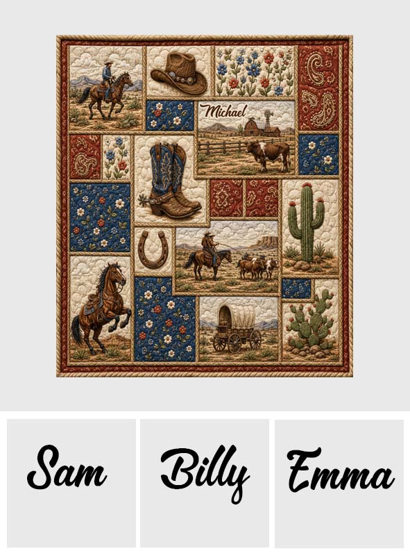 Love Western - Personalisierte Western Outfit Decke