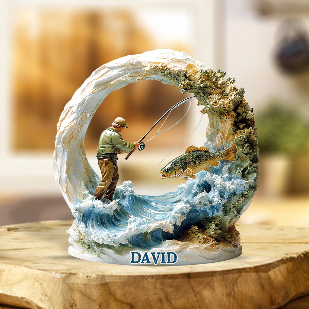 Fishing Life - Personalized Fishing Custom Shaped Acrylic Plaque