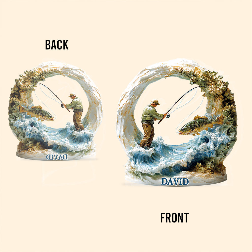 Fishing Life - Personalized Fishing Custom Shaped Acrylic Plaque
