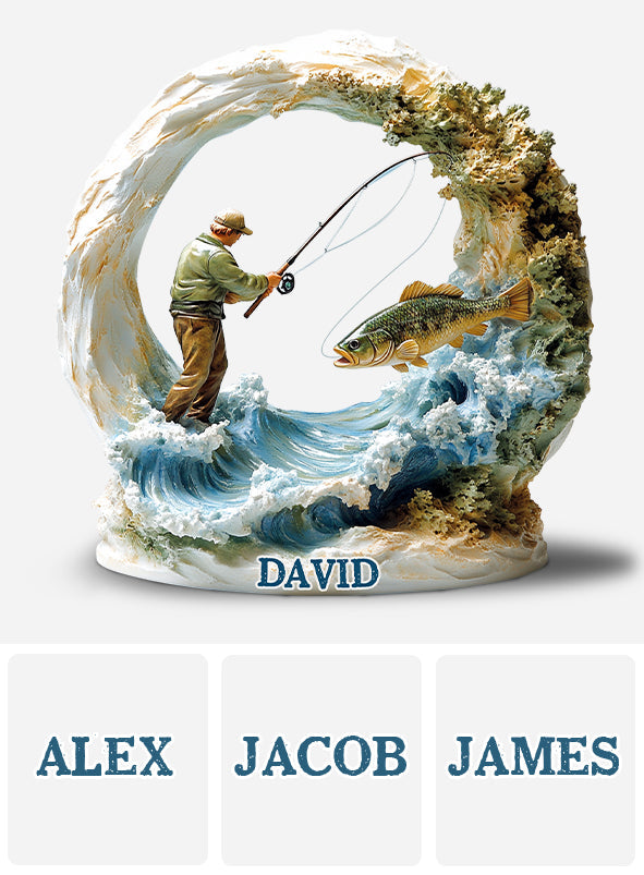 Fishing Life - Personalized Fishing Custom Shaped Acrylic Plaque