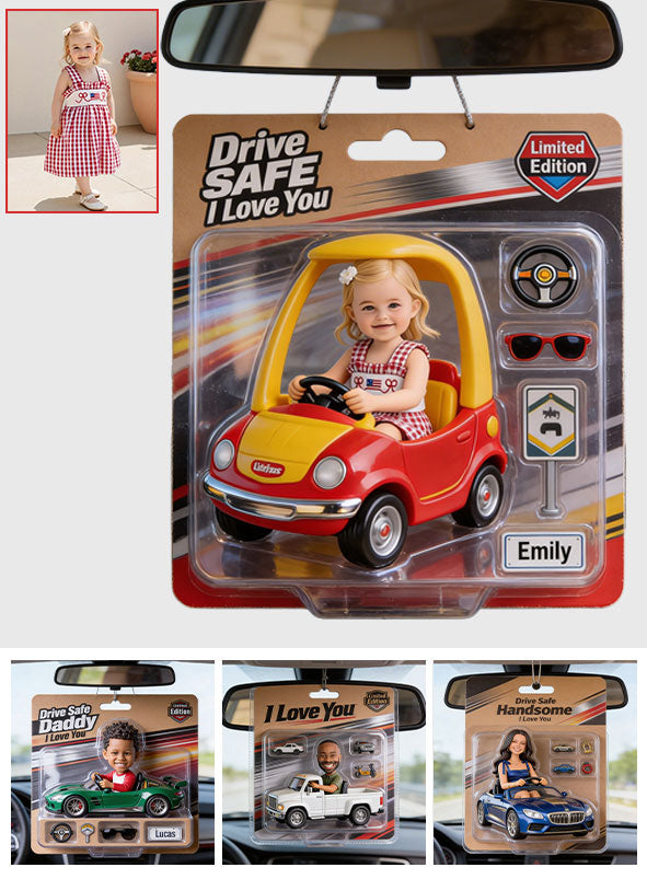 Any Photo, Any Car - I Love You - Personalized Father Car Ornament