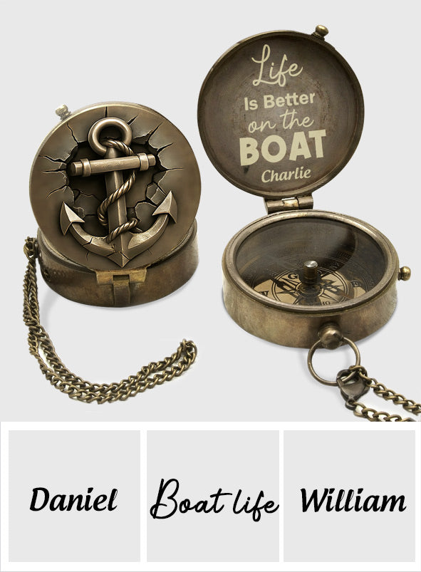 Nautische Meereslebewesen – Personalisierter Bootskompass