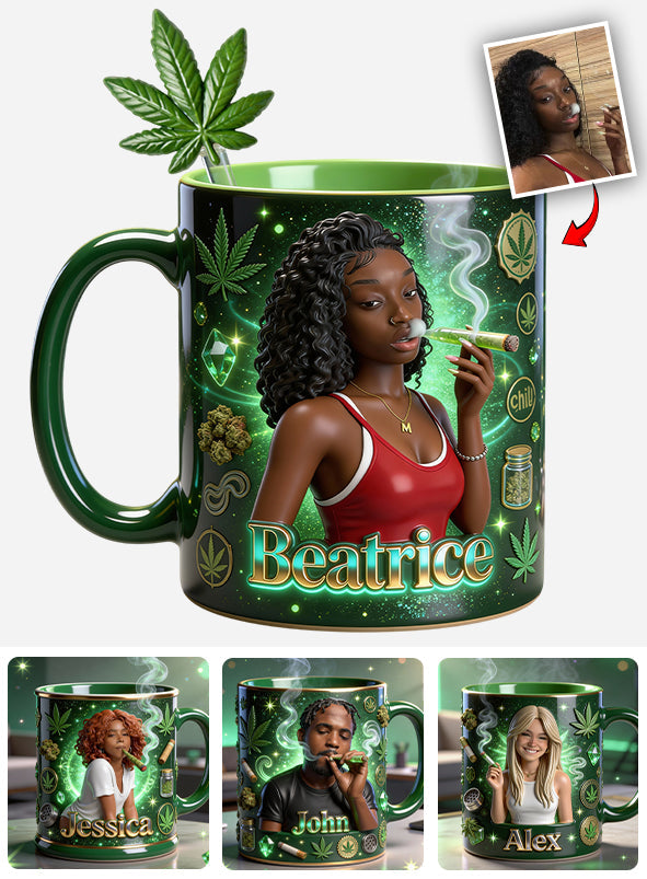 Ensemble « Love Weed » - Mug décoratif personnalisé avec agitateurs en acrylique