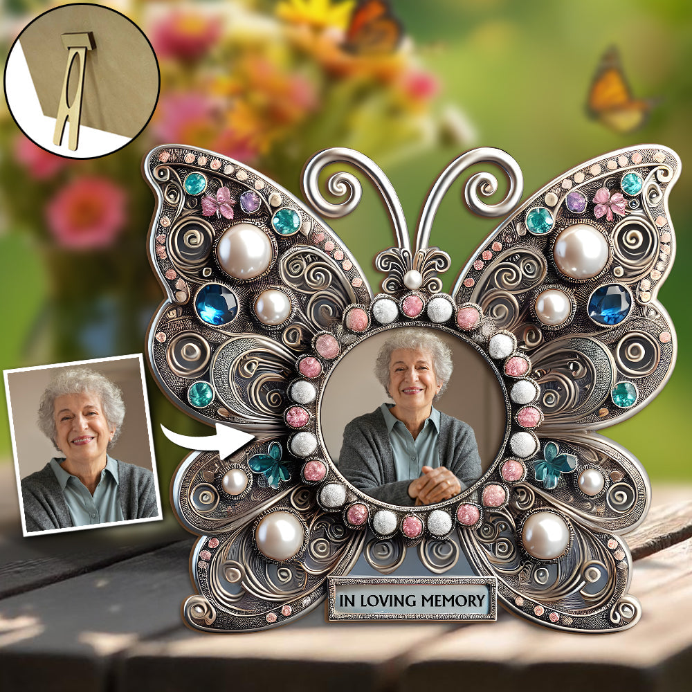 In Loving Memory - Personalized Memorial Cut Shape Photo Frame