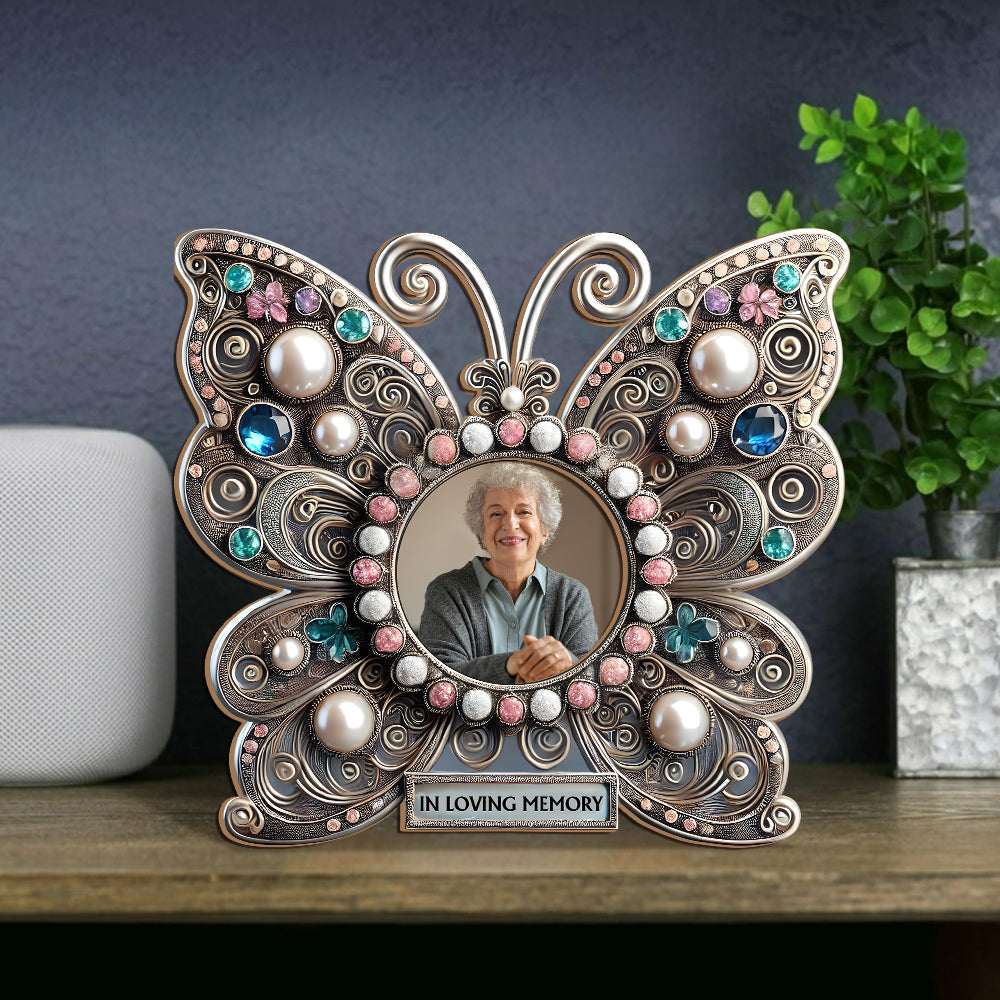In Loving Memory - Personalized Memorial Cut Shape Photo Frame