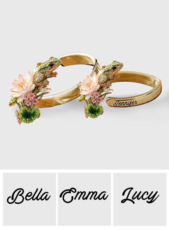 Liebe Frosch - Personalisierbarer verstellbarer Ring in Froschform